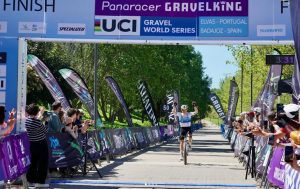 Mads Würtz Schmidt winning the 114 Gravel Race