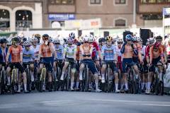 at the race start in Halle of the 3rd UCI Gravel World Championships 2024 - Flanders (BEL)©kramon
