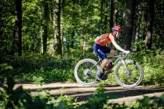 rolling through Haller Bos (Haller Forest) at the 3rd UCI Gravel World Championships 2024 - Flanders (BEL)©kramon