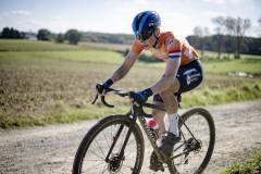 rolling over the gravel roads of Flanders at the 3rd UCI Gravel World Championships 2024 - Flanders (BEL)©kramon