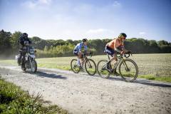rolling over the gravel roads of Flanders at the 3rd UCI Gravel World Championships 2024 - Flanders (BEL)©kramon