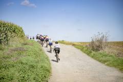 rolling over the gravel roads of Flanders at the 3rd UCI Gravel World Championships 2024 - Flanders (BEL)©kramon