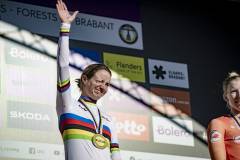 Yet another (variation of the) rainbow jersey for the legend that is  Marianne VOS (NED/Visma-Lease a bike) at the 3rd UCI Gravel World Championships 2024 - Flanders (BEL)©kramon
