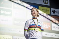 Yet another (variation of the) rainbow jersey for the legend that is  Marianne VOS (NED/Visma-Lease a bike) at the 3rd UCI Gravel World Championships 2024 - Flanders (BEL)©kramon